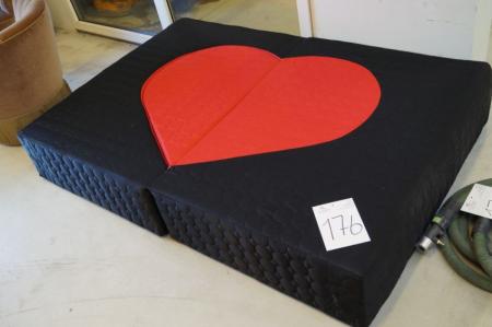 1 piece. bed with removable fabric, B 130 x L 195 cm