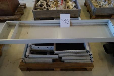 7 drawers, mrk. Sortimo for bilreol, 6 pcs. B 69 cm + 1. B 49 cm, etc.