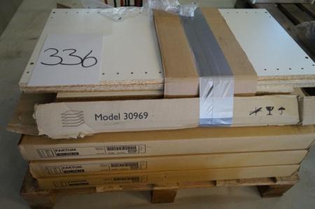 3 stk. kasser 60 x 70 cm til overskabe m.m.