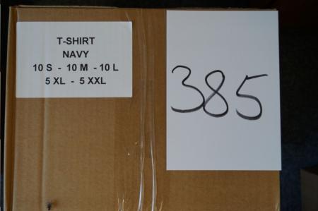 Firmatøj without pressure unused: 40 pcs. Round neck T-shirt, NAVY, 100% cotton .10 S - 10 M - 10 L - 5 XL - 5 XXL
