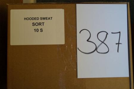 Firmatøj uden tryk ubrugt: 10 stk. Hooded sweat , SORT ,  S