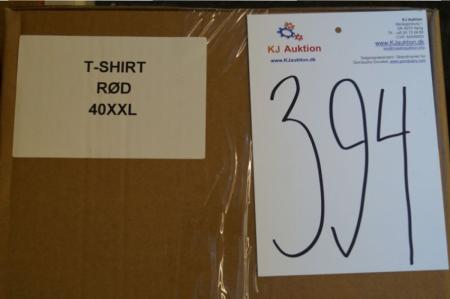 Firmatøj ohne Druck ungenutzt: 40 Stück. Rundhals-T-Shirt, ROT, 100% Baumwolle. 40 XXL