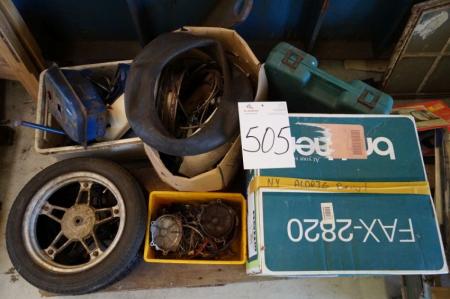 Pallet with div. Moped Parts + 3 in one printer, mrk. Brother (new)