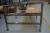 Glassblower bench in stainless steel, W 150 x L 100 cm