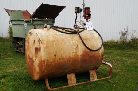 Diesel tank 1540liter, with pump
