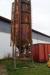 Cement eller mørtel silo, kan indholde 16 ton, 7,5m høj, med slæde til transport på lastbil