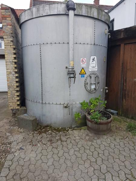 6 tons silo with piping through the building