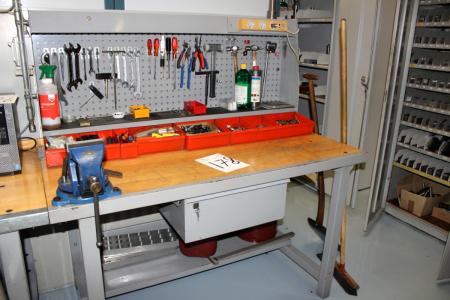 Workbench + tool board with content