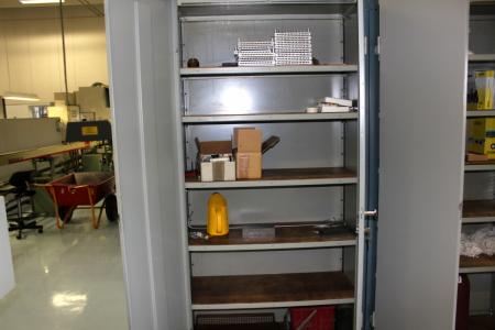 2 pieces of steel cabinets with content