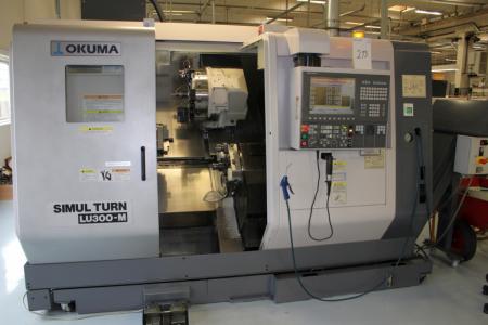 CNC lathe 4 axis Okoma LU300-M with Okuma OSP-P200L control, X / Z / C. Working length 1000mm drilling through the draft tube 62 mm. 1 revolver with 12 tools. 1 revolver with 8 tools, motor power 15 kW. Cutting time in 2151, supplies various tools 2 x win