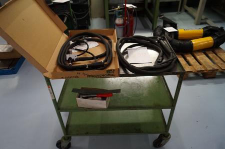 Trolley with welding cables suit migatronic