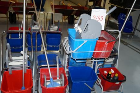 4 pcs  cleaning trolleys