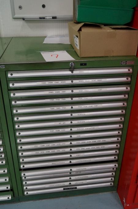 Tool cupboard Lista brand with 18 drawers. Width 72 cm height 102 depth