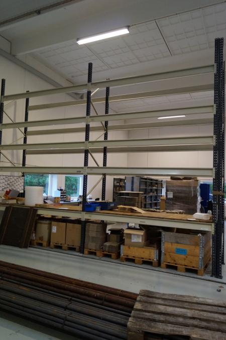3 subjects pallet rack beams 20 + extra stringers on cantilever racking