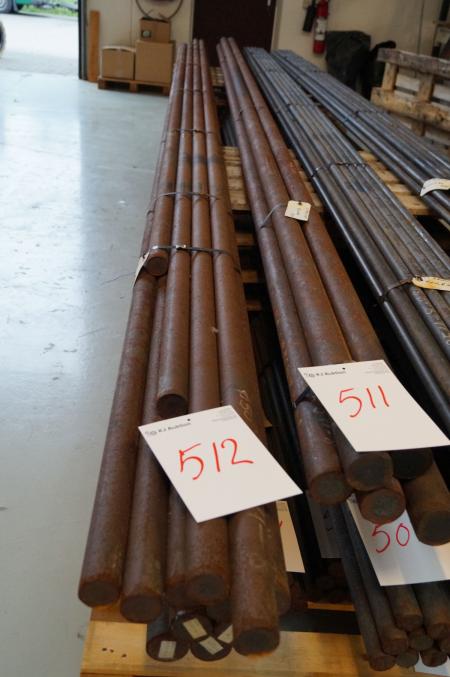 Massive stålstænger ss 2511-08 817,5  kg ø 50 mm  46,6 m
