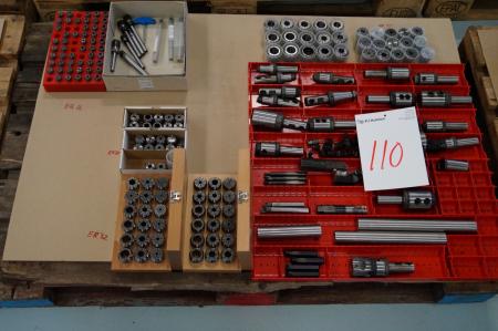 Pallet with toolholders. Clamps are 40, 32, 20, 16 Tighten pliers