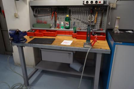 File bench contents drawer and tool 150x80 cm