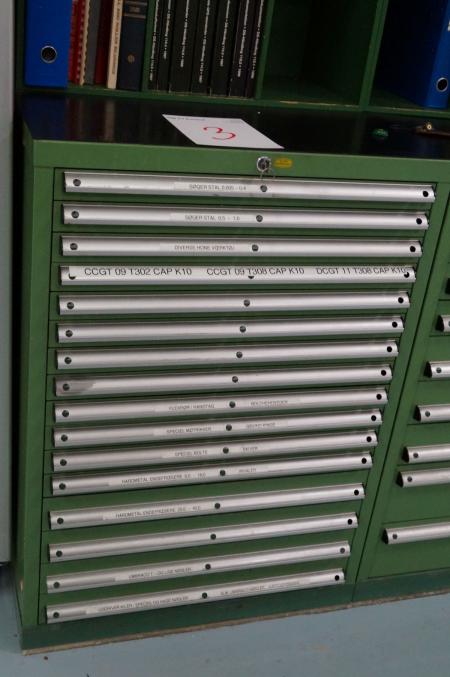 Tool Lista cabinet with 16 drawers. Width 72 cm height 102 depth