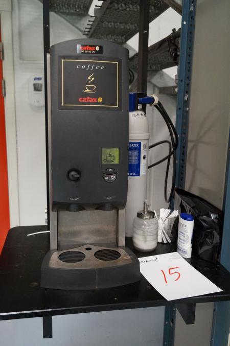 Cafax coffee machine with water rinse tank
