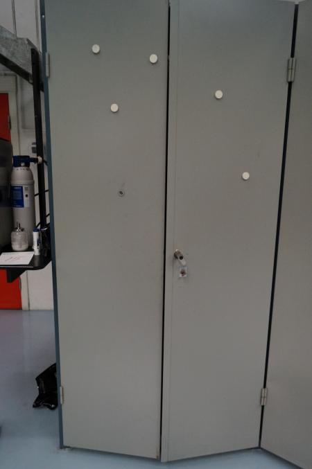 Steel cabinet width 100 cm height 210 cm depth 40 cm with content