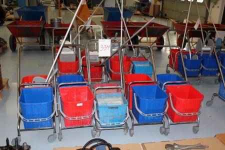 5 pcs  cleaning trolleys