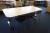 Mødebord kan deles i to 200 x 90 cm + 8 stk Randers radius design stole.