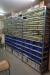 Steel Shelving System 3 in 1, with the assortment boxes of content. 305 x 194 cm