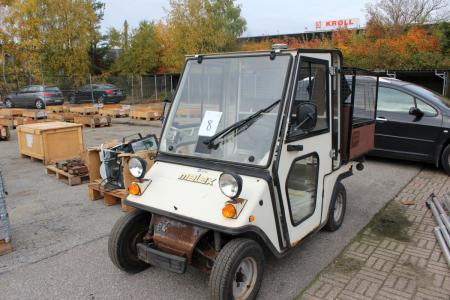 Golf cart type Melex electric car 48 v. Model 2525 MR8 Series no. 4.198694 oil guy + tip let