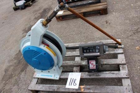 Hose winding device for oil counts, Nedermann