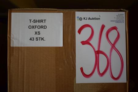 Firmatøj uden tryk ubrugt : 43 stk T-shirt , OXFORD , 100 % bomuld , XS