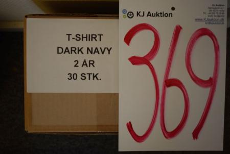 Firmatøj uden tryk ubrugt : 30 stk T-shirt , DARK NAVY , 100 % bomuld,  2 ÅR