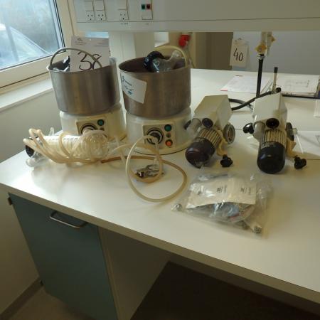 2 pcs. Rotary evaporators used, stirrer and flasks mm.