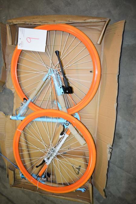 Herr Fahrrad u / Gang. hellblau / orange