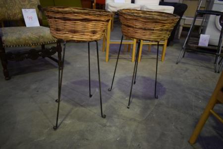 2 pcs. round baskets on tripod + 6 pcs. boxes, "IKEA". new