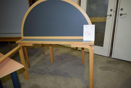 2 pcs. semicircular table 120 x 90 cm