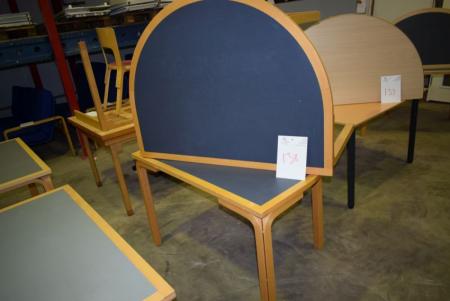 2 pcs. semicircular table 120 x 90 cm