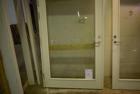 Exterior door m. Glass and electric pump, B 128.5 x H 208 cm