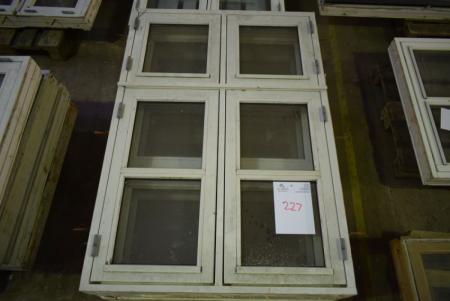 4 pcs. Casement windows, B 94.8 x H 138.8 cm