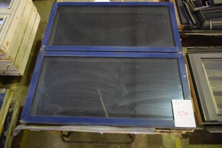 3 stk. Oplukkelige vinduer, B 131,5 x 132,5 cm