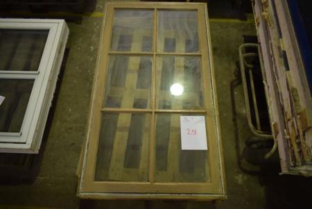 Fenster mit 3-mm-Glas, B 79,5 x H 144 cm
