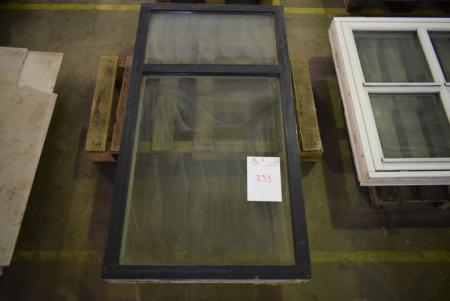 Window, fixed frame, wood / aluminum, B 82 x H 150 cm