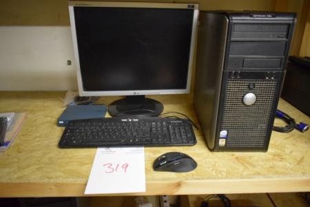 PC, mrk. Dell 745 + monitor, modem and keyboard