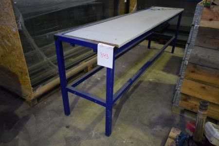 Packing table, L 305 x W 66.5 x H 102 cm