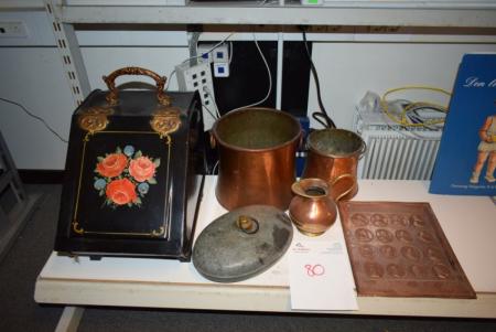2 x pan copper, copper pot, copper plate etc.