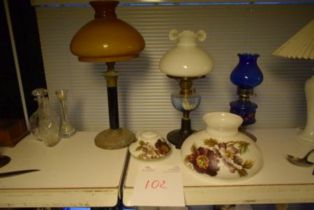 3 pieces. Kerosene lamps + lamp for hanging