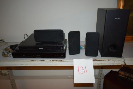 Blue Ray Philips DVD Player, alm. DVD + 4 speakers