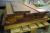 Mahogany staircase, 16 pcs. B 27.5 x L 100 + 2 pcs. repos B 104.5 x L 102 cm. Thickness 53 mm