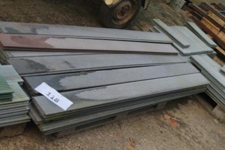 Div recycled plastic planks, gray, un-used