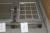 1 piece galvanized corral window hxw 85x55 cm, opening, steel bars behind, heatproof m mullions 12 fields, unused