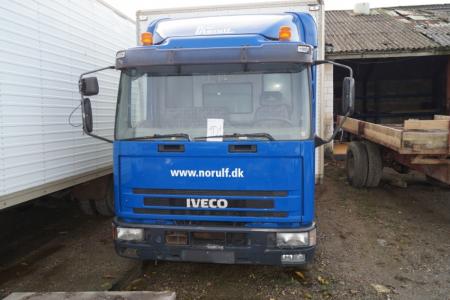 Truck Brand Iveco trans cargo 353703 km with luton (LxWxH) 560x253x238 cm plus with rear linkage.